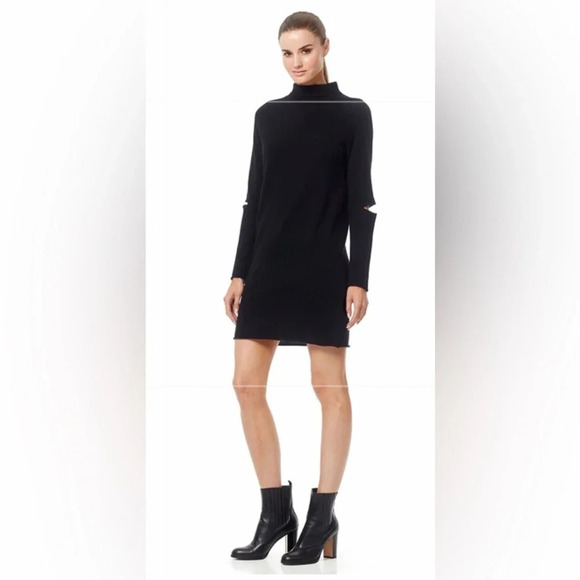 360 Cashmere Lynx Cut Outs Sweater  Dress in Black - Picture 9 of 9
